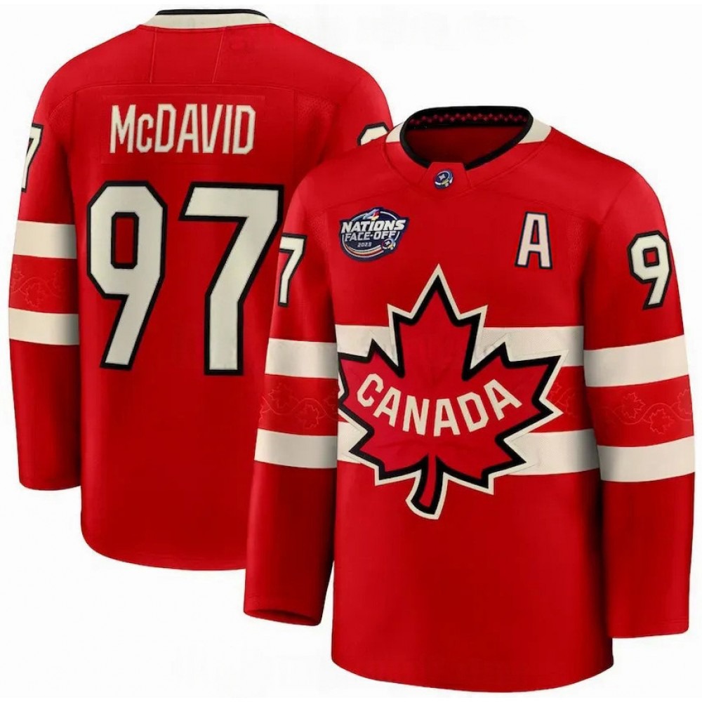 Canada Connor McDavid 2025 Red Hockey Team 4 Nations Face-Off Jersey-Pro Kit Vault | Brand New 26/27 Sports Jerseys